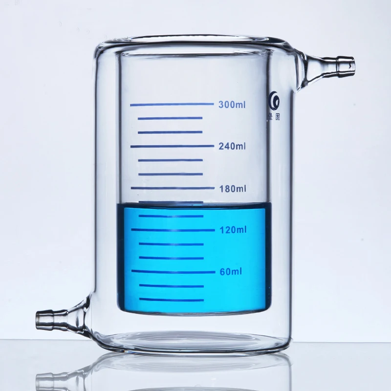 Kaufen Verdicken Doppel Schicht Wärme beständig Glas Becher Foto katalytische Reaktor Photokatalytischen sendete Labor Ausrüstung