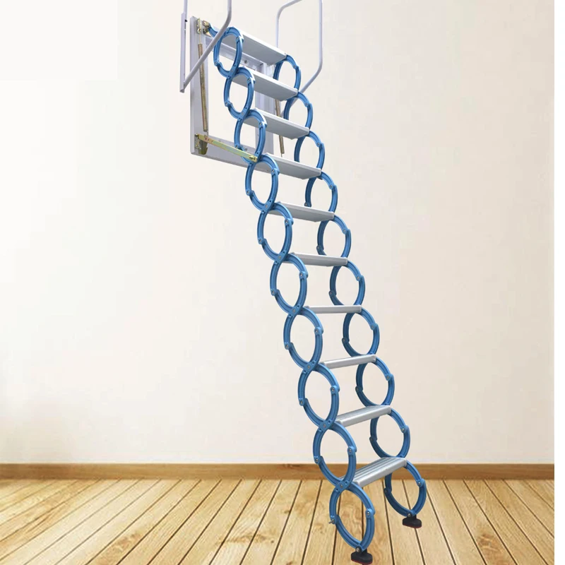  Foldable Loft External Staircase High Quality Fold Up Stairs to Attic Titanium Magnesium Wall Acces