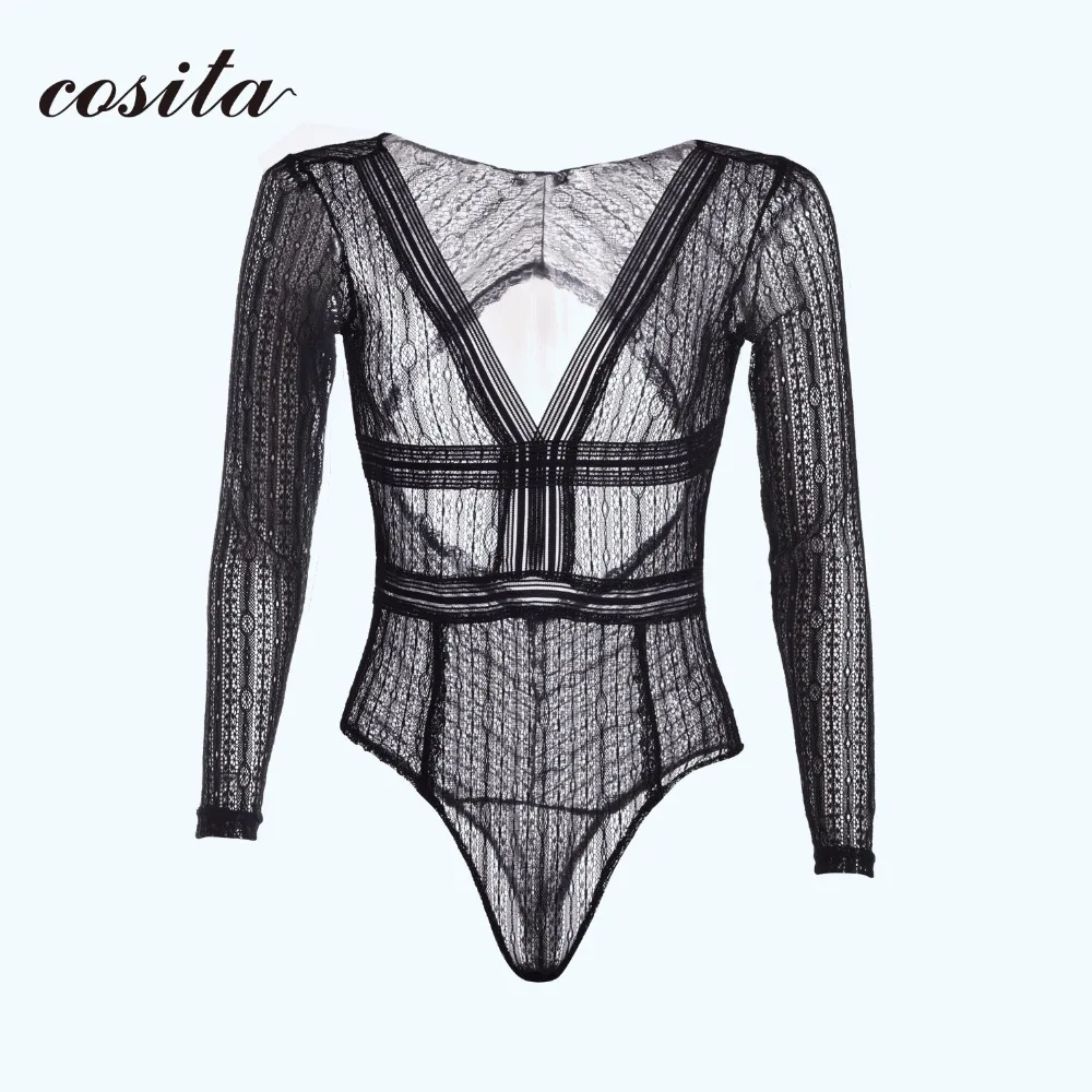 Cosita 2017 Эротическое белье Горячая Красный Черный Кружева deep_v шеи Тедди
