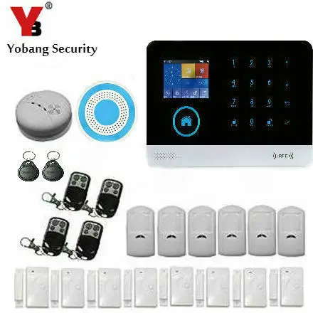 

Yobang Security Wireless WIFI gsm Alarm System Home Intelligent Wireless indoor Siren Smoke Detector Sensor APP Remote Control