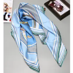 Французский дизайн 100% шелковый шарф, Женская шаль мода горошек шарфы с принтами обертывания 88*88 см