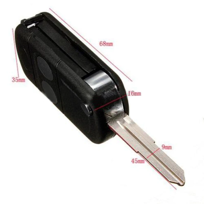 1PCS Folding Flip 2 Buttons Remote Car Key Fob Case Shell Replacement For Land Rover Freelander MK1 TD4 TD5