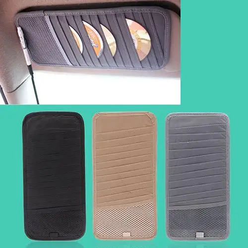 

Car CD DVD Disk Card Visor Storage Case Holder Anti-scratch Organizer Clip Bag