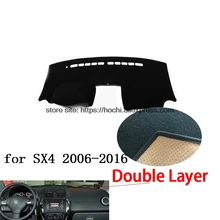 Для suzuki sx4 2006- двойной слой силикагель Приборная панель автомобиля Инструмент платформа регистрации Избегайте Light коврики крышка Стикеры