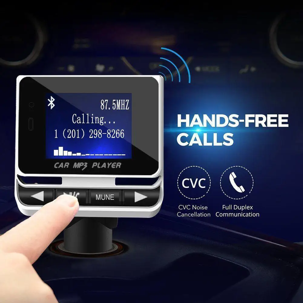 Интеллектуальная Быстрая зарядка ЖК-дисплей Bluetooth универсальный вызов Handfree дистанционное управление аудио автомобильный комплект радио MP3 плеер FM передатчик r15