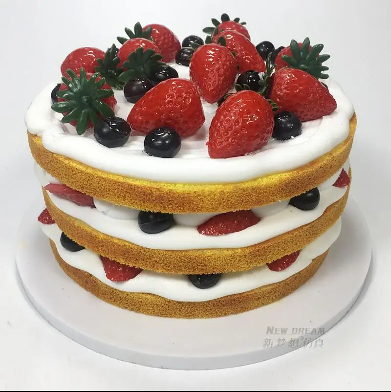 Modele De Gateaux D Anniversaire Sandwich Simulation De Gateaux En Mousse Aux Fruits Fenetre D Exposition Echantillons De Faux Gateaux Decorations De Gateaux Artificiels Aliexpress