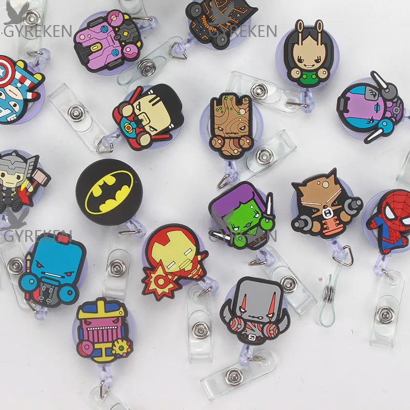 

5Pcs/Lot Cute Cartoon Retractable Badge Reel The New Student Nurse Exihibiton ID Name Card Badge Holder Office Stationery Supply