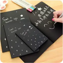 1 шт. Тетрадь дневник черный Бумага блокнот 16 К 32 К 56 К эскиз граффити Тетрадь для рисования картины офисные школьные канцелярские подарки