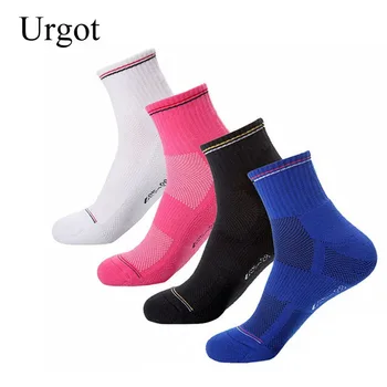 

Urgot 4 Pairs Unisex Sporting Socks Men Women Thicker Pure Cotton Short Socks Meias Breathable Absorb-sweat Socks Size Eur 36-45