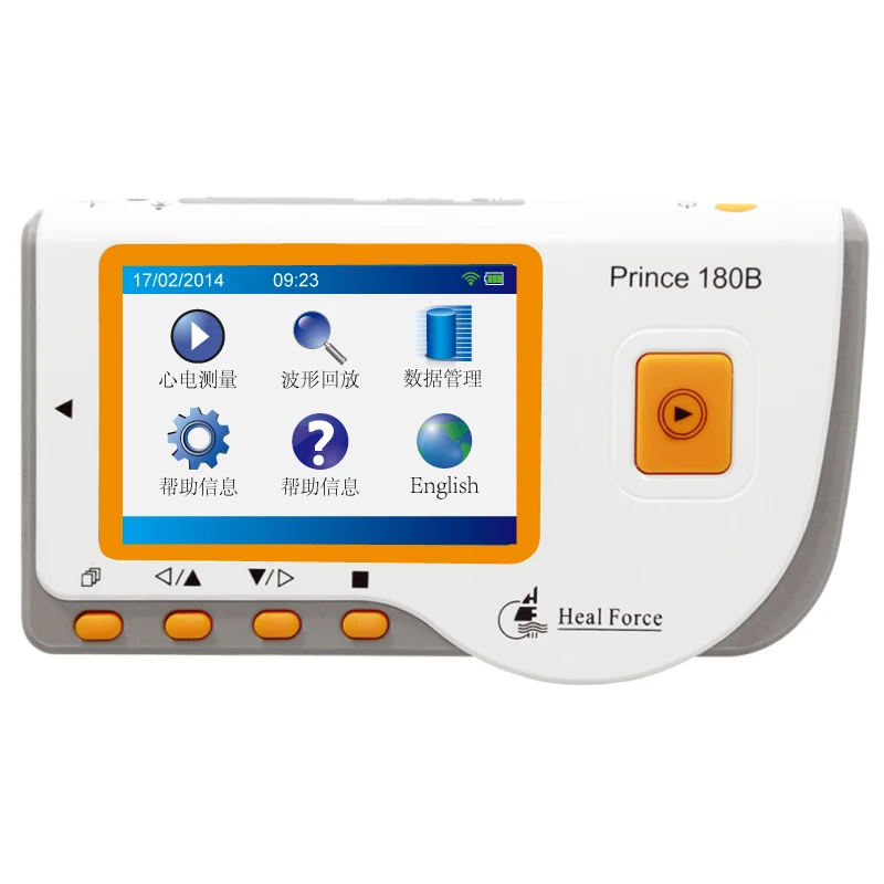 Портативный бытовой сердечный ЭКГ EKG Heal Force Prince 180B программное обеспечение USB ручной монитор сердца непрерывное измерение цветной экран