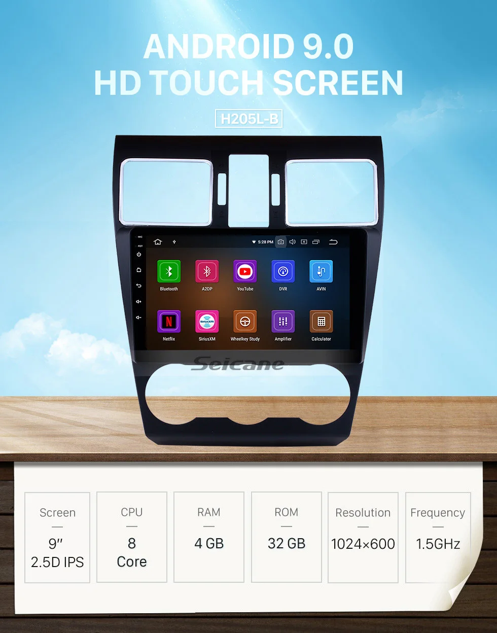 Sale Seicane Android 9.0 9 inch 2Din Car Radio Stereo Audio Multimedia Player GPS Head Unit For 2014 2015 2016 Subaru WRX forester 2