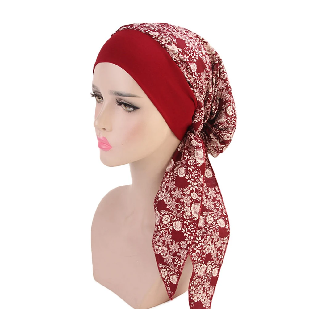 YUYOUG Vintage Femmes Musulman Stretch Turban Chapeau Chemo Cap Perte de Cheveux T/ête /Écharpe Wrap Hijab Cap Cancer Bonnet Chapeau R/étro