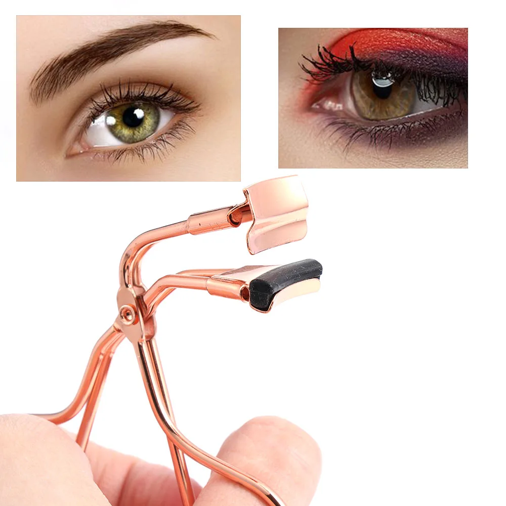 

1 Pc Professional Rose Gold Eyelash Curler Make Up Mini Portable Eye Lashes Curling False Eyelashes Tweezer Cosmetics Beauty