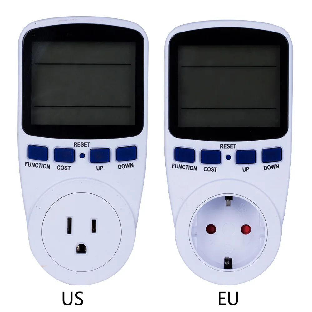 

Hot Sell AC Power Meter 220v Digital Wattmeter EU Energy Meter Watt Monitor Electricity Consumption Measuring Socket Analyzer