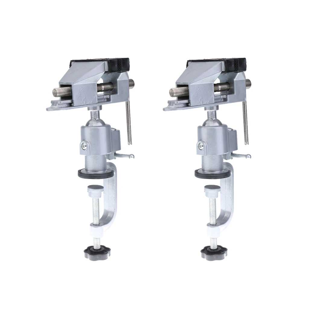 

2pcs Table Vise Bench Multinational 2 in 1 Rotating Universal Precise Clamp