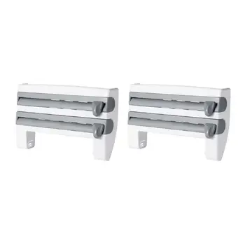 

2 Pcs Cling Film Storage Rack Practical Paper Towel Holder Kitchen Organizer for Home