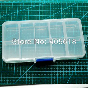 

5PCS Ten Grid Plastic Component Tool Box. 5.2"x2.8"x0.9" free shipping