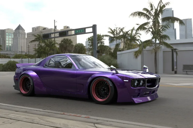 1992-1997 Mazda RX7 FD3S Pandem BOSS Conversion  Body Kit FRP (40)
