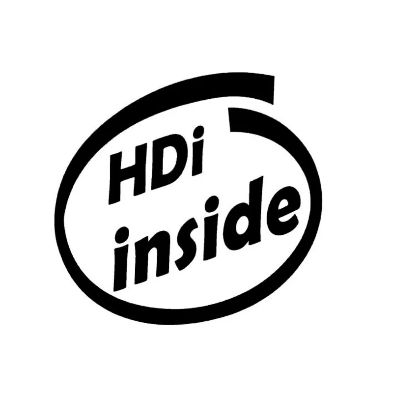 Оптовая продажа 10/20 шт./лот Наклейки для автомобиля мультфильм письма HDI внутри