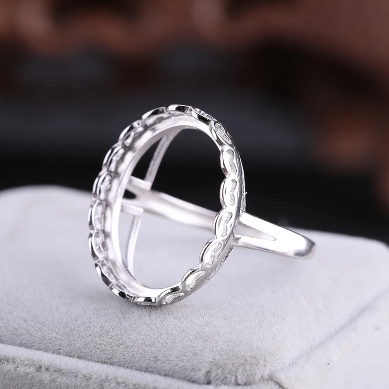 Billige 925 Sterling Silber Einstellbare Ring Blanks Basis DIY Handgemachte Blanks 16*21mm Wachs Türkis Einstellungen für Frauen Schmuck erkenntnisse