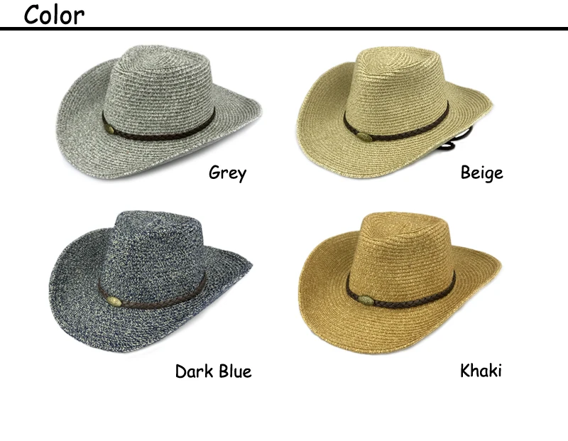 Летняя соломенная шляпа, мужские ковбойские кепки, женские шляпы от солнца, мужские соломенные пляжные кепки, Классические солнечные шляпы для пары, Sombreros Vaquero YY7092