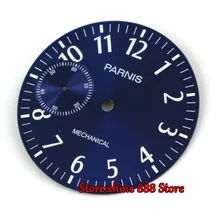 38,9 мм parnis синий циферблат fit 6497 seagull механизм часы корпус светящиеся знаки