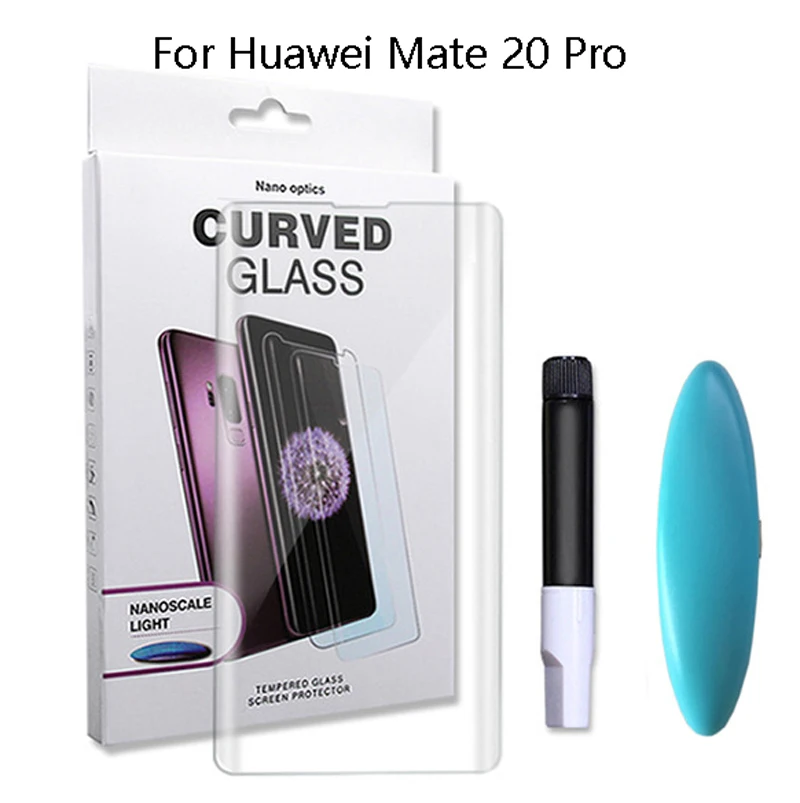 

Nano Liquid UV Full Glue Tempered Glass for Huawei Mate 20 Pro MATE20Pro Bend Edge Cover Phone Screen Protector Transparent Film