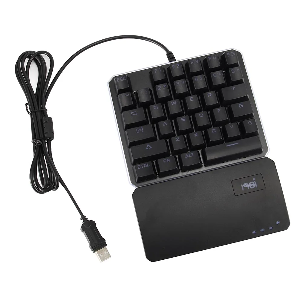 

New Hot 35 Keys Wired Gaming Keyboard LED Backlight One Hand Keypad for Dota OW PUBG Game