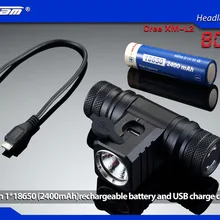 Новинка Jetbeam HR25 налобный фонарь Cree XM-L2 800 люмен 18650 фара+ 1 шт. Jetbeam 2400 мАч 18650 батарея