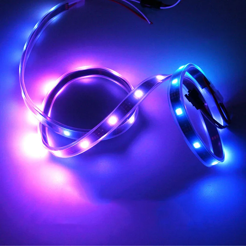 Светодиодный свет WS2812B 5050 RGB Светодиодные ленты 30/60/144 светодиодный s/M ws2812 IC
