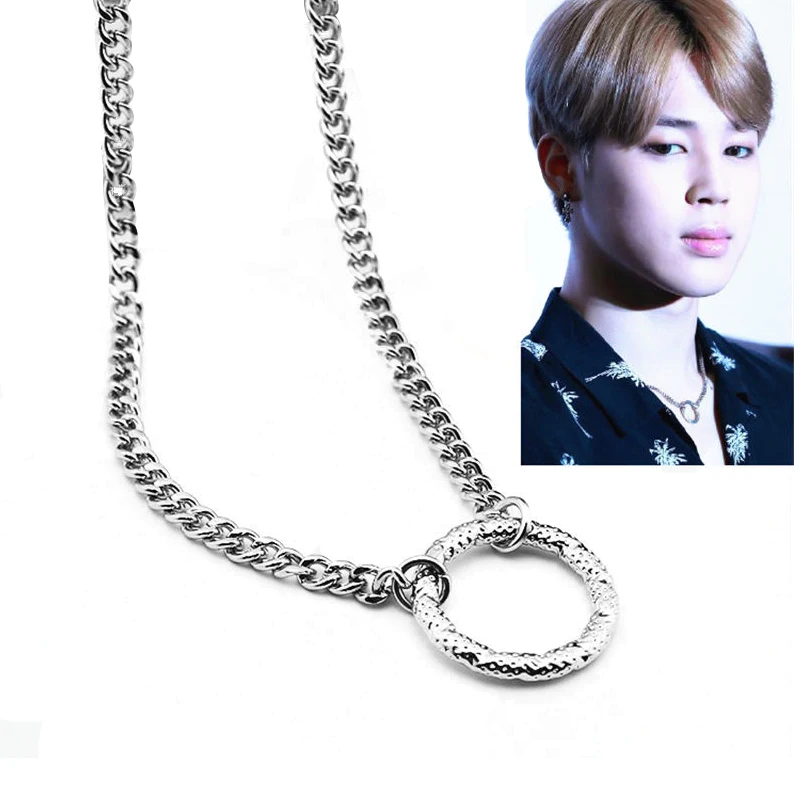 

SGDOLL Kpop JIMIN Necklace Wings Chain Silver Ring Pendant Jewelry 2019 Fans Gifts Collection Model Action