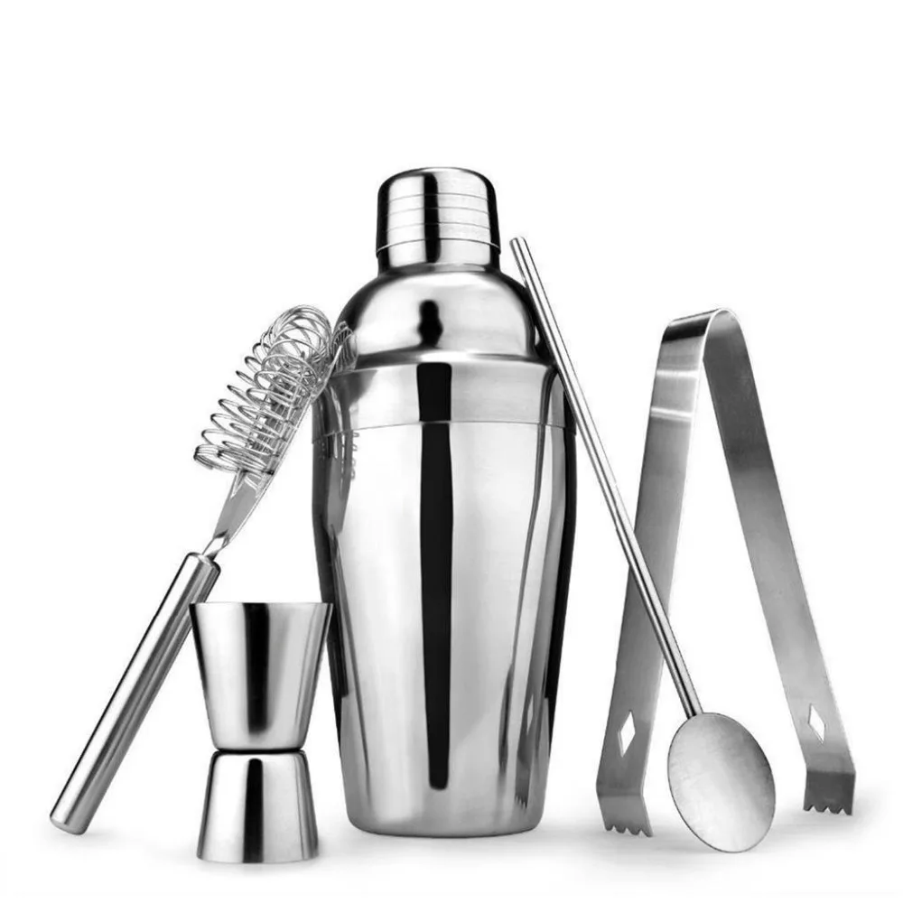 

DROHOEY Cocktail Shaker Stainless Steel Cocktail Whisk Bar Tools Martini Wine Shaker Cocktail Shaker Tools For Party 550ML 750ML