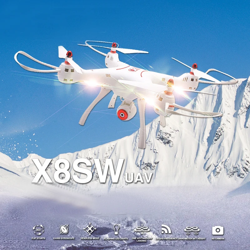 Syma X8SW x8SC WI-FI с видом от первого лица 720P HD Камера или 2MP Камера 6 оси удержания высоты RC Quadcopter RTF р/у или в режиме реального времени H9R 4K Камера drone
