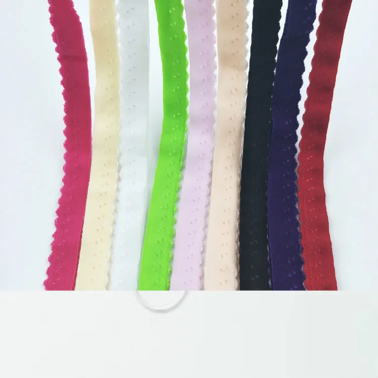 

1CM 8 meters/lot Colorful Elastic Lace Webbing Underwear Edge Material For DIY Garment/Clothes Sewing Webbing Ribbon Headband