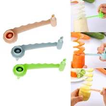 Спиральный слайсер для моркови и картофеля, ручной резак для овощей, кухонные инструменты, аксессуары, домашние гаджеты, спиральный измельчитель нож