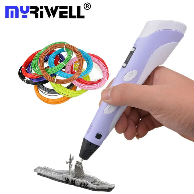 

Myriwell 3D Printer Pen with Filament 1.75mm ABS/PLA 20color Plastic Rubber Material for Kids DIY 3d Printing pen Filament
