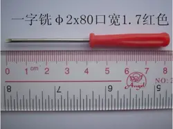 100 шт./лот 2 мм шлицевая отвертка с пластиковой ручкой длина 80 мм