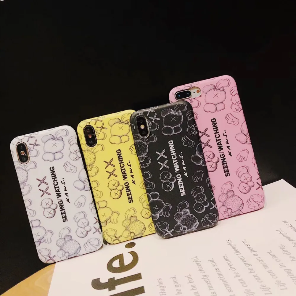 

maosenguoji cute cartoon kaws seeing watching fashion soft Mobile Phone Case for iphone 6 6s 7 plus 8 8plus 10 X XR XS MAX cover
