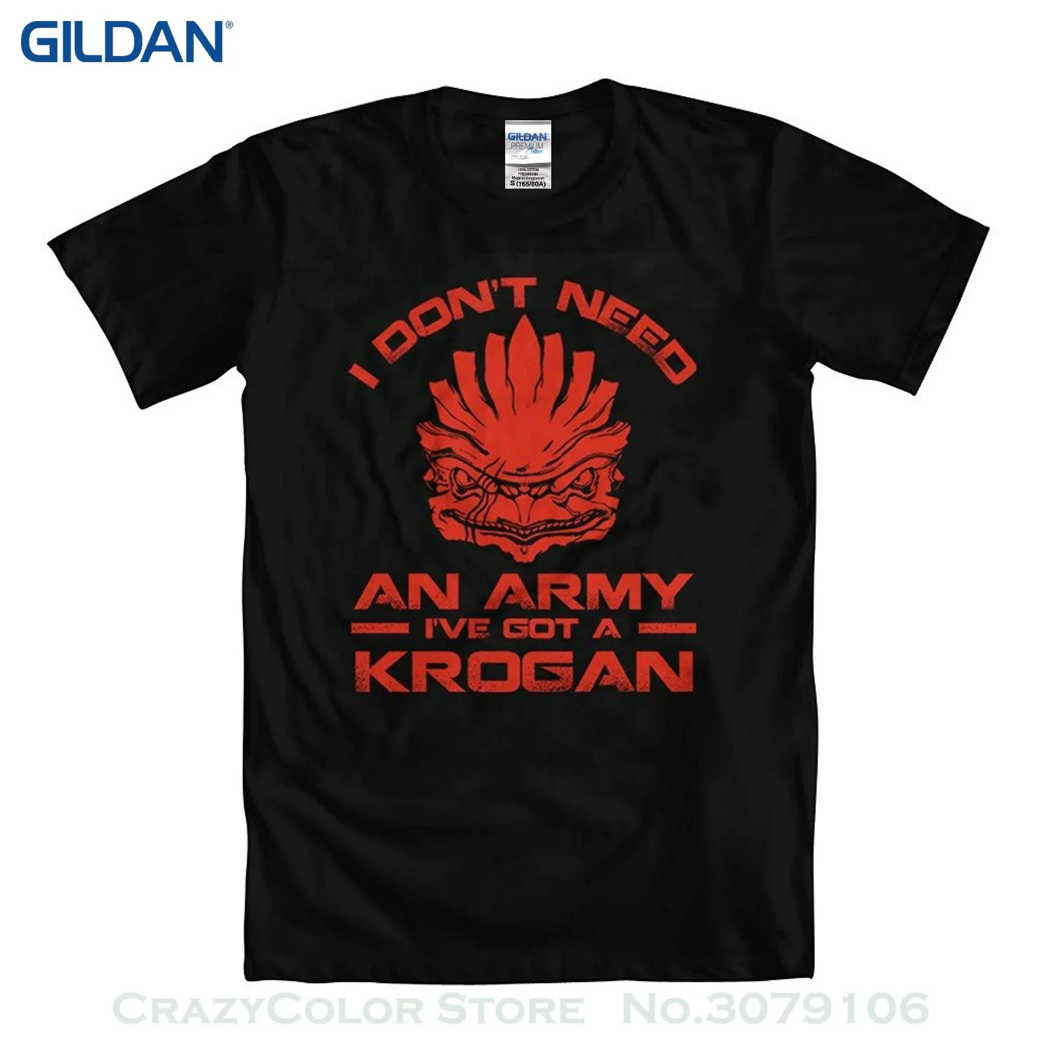 

T Shirts Men Casual Mass Effect Andromeda Parody "i Don't Need An Army, I've Got A Krogan" Men's T-shirt