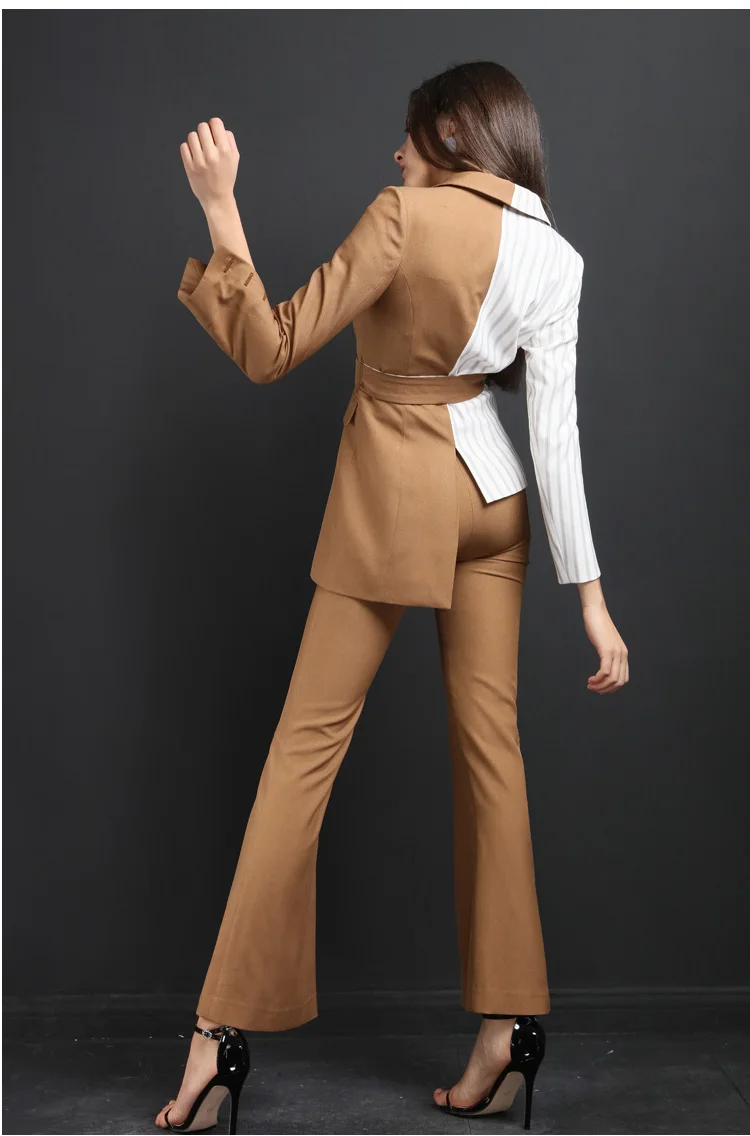 High quality women suits pants suit  Blazer Jacket & Pencil Pant Female Suit Autumn