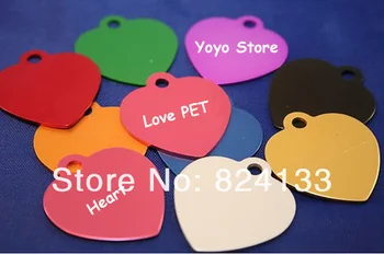 

New Arrivals 37*36*1mm Free Shipping Anodized Heart Dog Tags,Cat Identity Tags,Metal Pet Tags,2000pcs/lot Wholesale