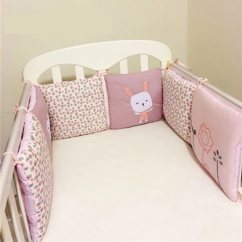 

Infant Crib Bumper Bed Protector Baby Kids Cotton Cot Nursery bedding 6 Pcs/8Pcs/10Pcs/12Pcs/14Pcs Squqre Shape rabbit Bumpers