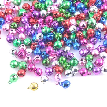 

Colorful copper Loose Beads Small Jingle Bells Christmas Decoration Pendants DIY Crafts Handmade Accessories 6mm 100Pcs CP0359