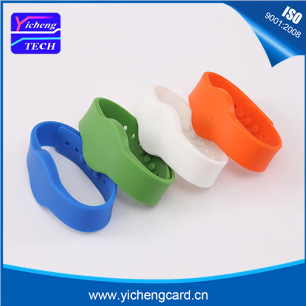 Wholesale100pcs Водонепроницаемый RFID 13,56 MHZ MF1K RF08 браслет для контроля доступа спортивные события уход за ребенком