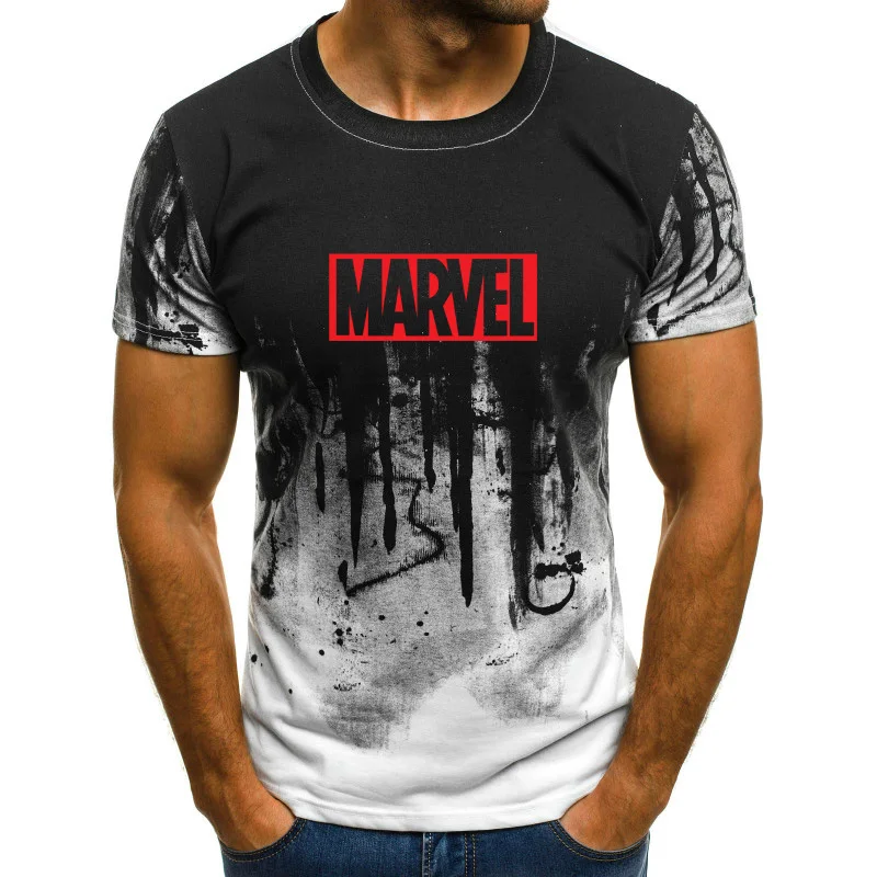 

Hot 2019 New Fashion MARVEL camouflage t-Shirt men short sleeves Casual male tshirt marvel t shirts men tops tees