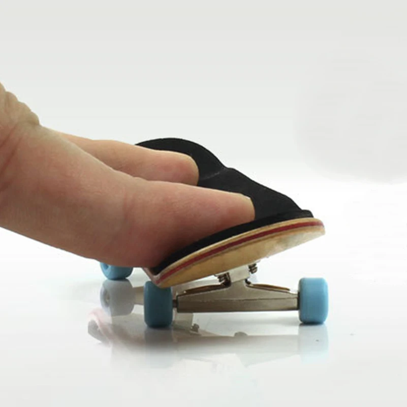 Mini Lega Professionale in Acero di Legno Completo con Scatola per ridurre i Regali per Bambini Blu Scuro Skateboard Finger da Dito