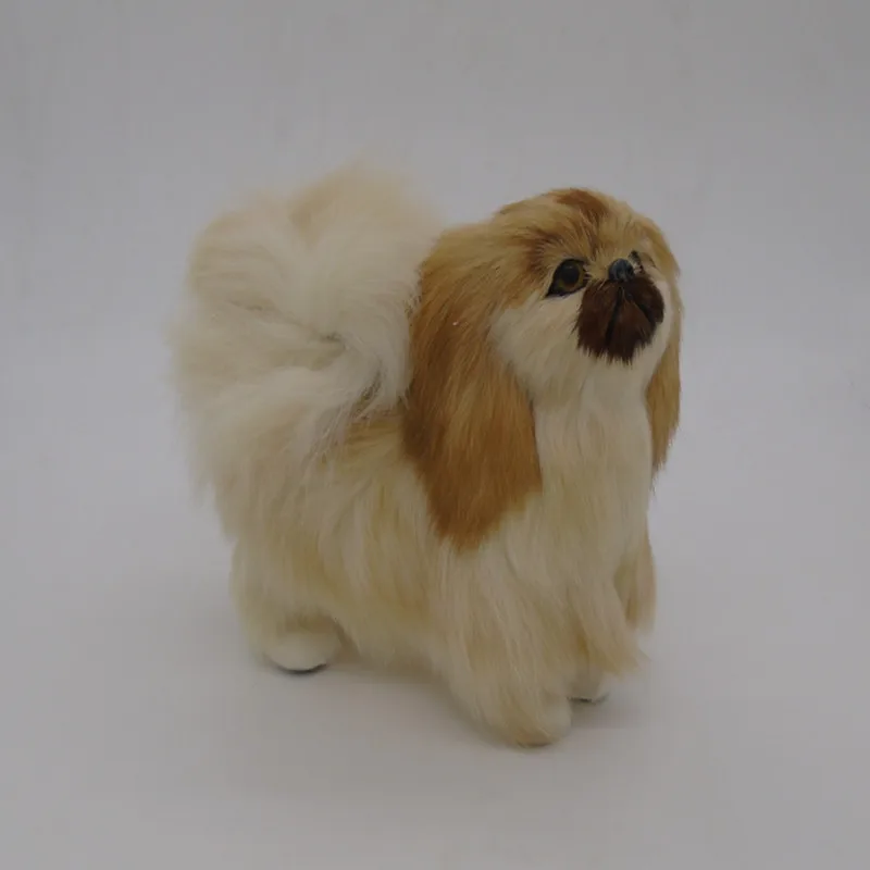 

Home Decoration Handicraft Realistic Animal Pekingese Children Gifts Photographic Props Lifelike Standing Dog Baby Cognitive Toy