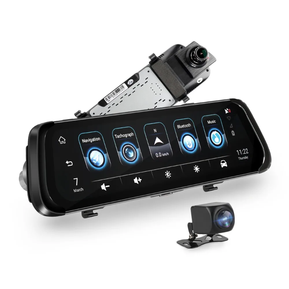 10 дюймов FHD 1080P сенсорный экран 4G зеркальный видеорегистратор Android ADAS GPS WIFI авто