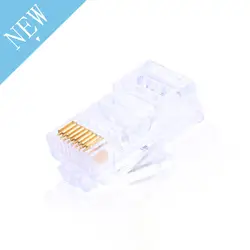 10 шт 8 P Позолоченные RJ45 чистая сети модульный разъем Cat5 CAT5e Разъем Новый Прямая поставка