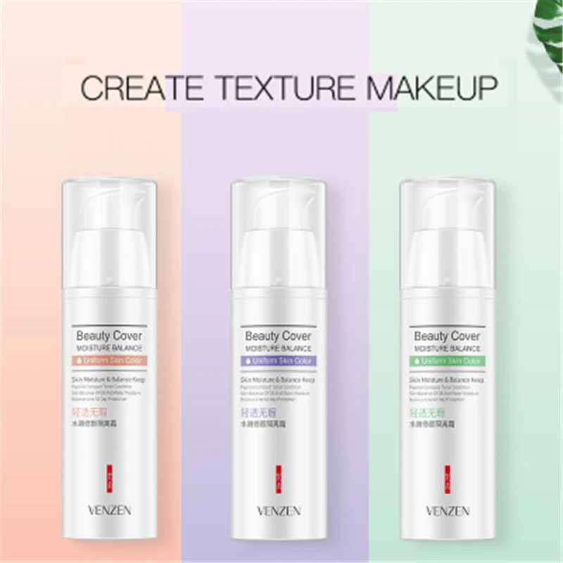 

Women Long Lasting Face Cream Concealer Quick Whitening Moisturize Oil Cosmetic Face Primer Makeup Control Skin Care Cover